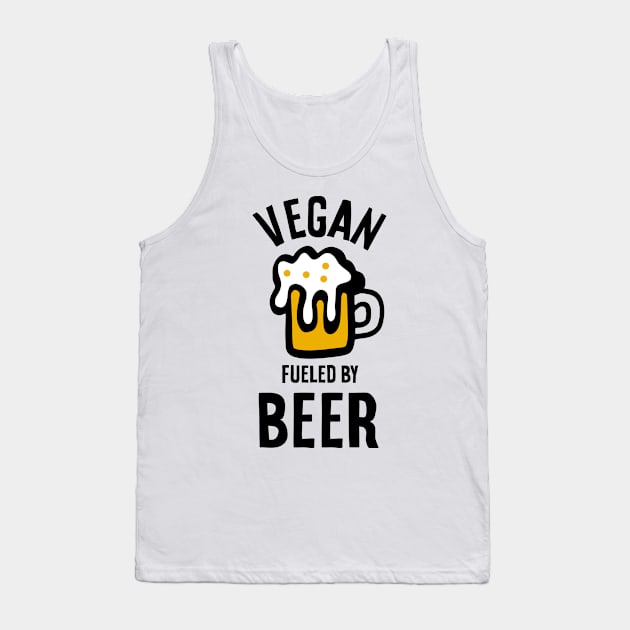 Vegan Fueled By Beer Tank Top by HamzaNabil